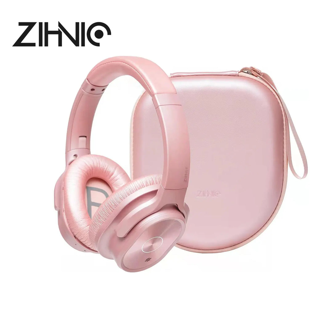ZIHNIC PN9 Wireless Bluetooth Active Noise Cancelling Headphones - Foldable Over-Ear Sport Headset with Long Battery Life and Waterproof Design