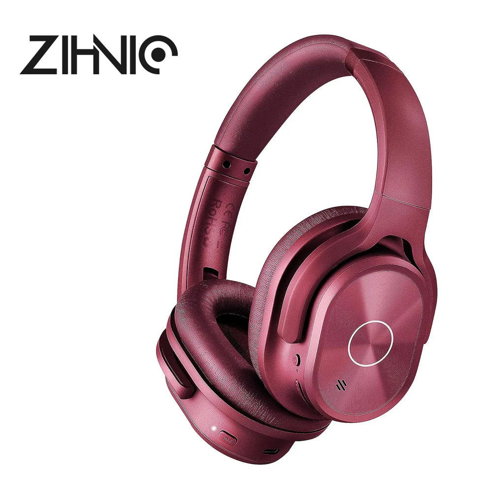 ZIHNIC PN9 Wireless Bluetooth Active Noise Cancelling Headphones - Foldable Over-Ear Sport Headset with Long Battery Life and Waterproof Design