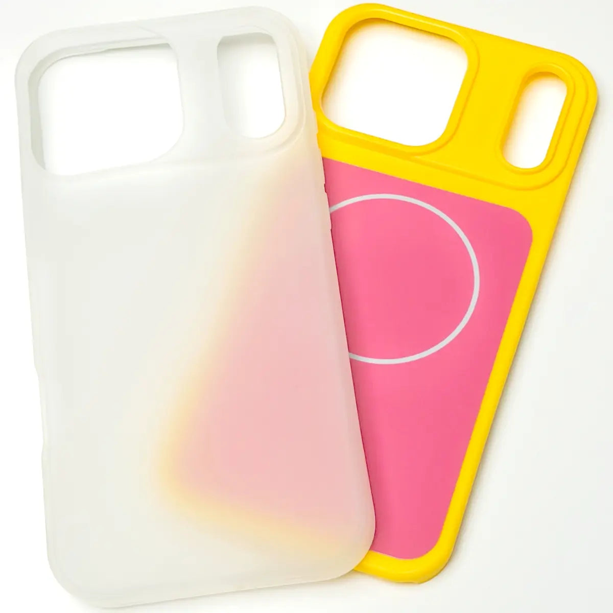 HISTORYOO Magnetic Defender 2-in-1 Dual Layer Soft Matte Clear Silicone and Candy Color-Blocking PC Hybrid Case for iPhone 17 Pro Max, 16 Pro, 15, 14 Plus, 13, 12, 11 Pro - Frosted Shockproof Bumper with MagSafe Wireless Charging Compatibility
