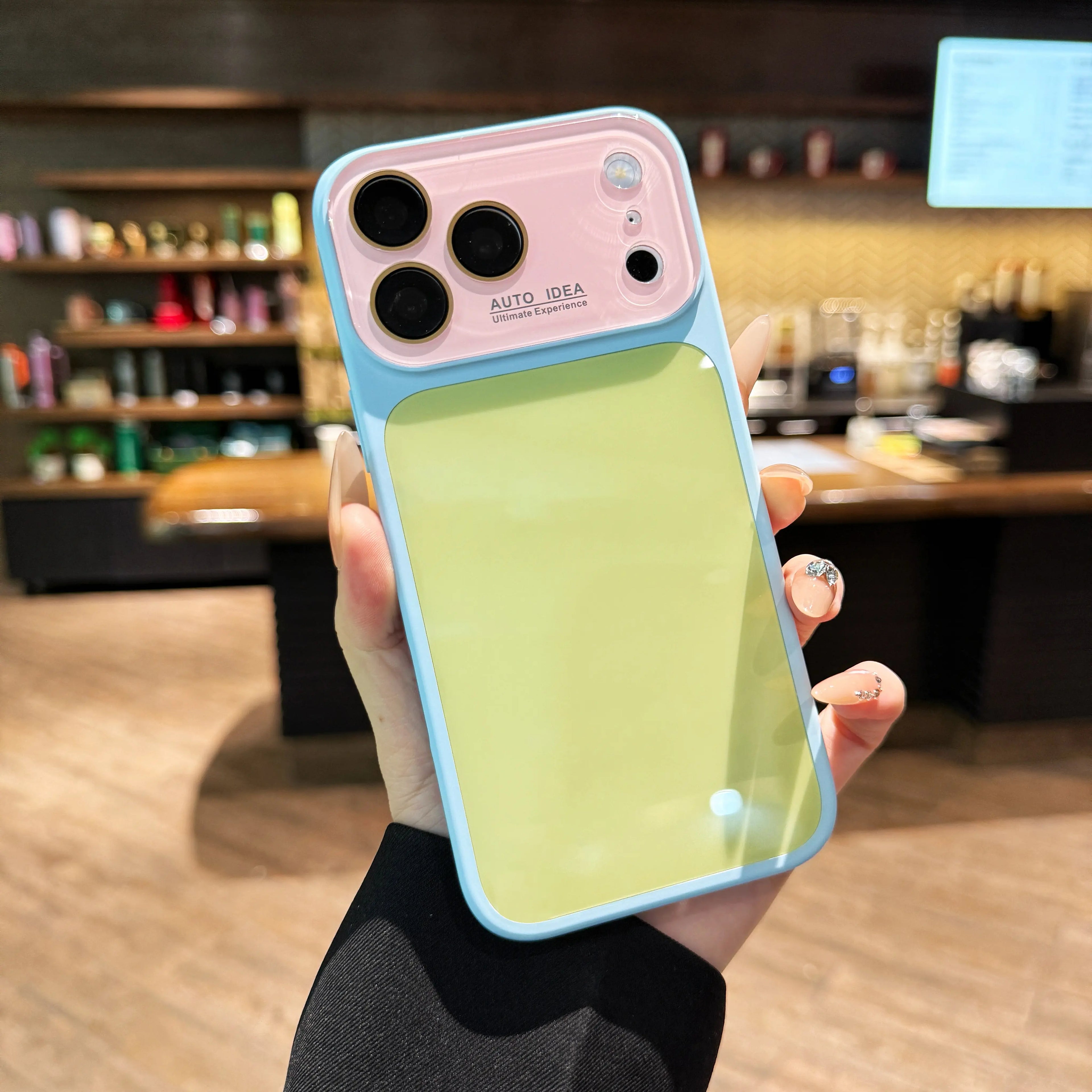 Dopamine-Inspired Candy Colored Crystal Phone Case with Full Lens Protection, Anti-Drop and Wear-Resistant Design for iPhone 17 Pro Max, 16, 15, 14, 13 - A204