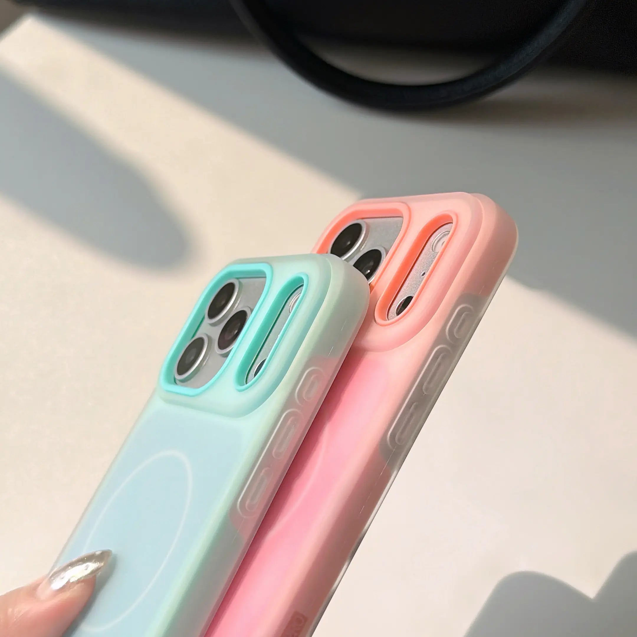 HISTORYOO Magnetic Defender 2-in-1 Dual Layer Soft Matte Clear Silicone and Candy Color-Blocking PC Hybrid Case for iPhone 17 Pro Max, 16 Pro, 15, 14 Plus, 13, 12, 11 Pro - Frosted Shockproof Bumper with MagSafe Wireless Charging Compatibility