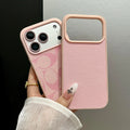 Minimalist Textured Faux Leather Phone Case for All iPhone Models with Shock-Absorbing Protection and Letter C Pattern, Perfect for Commuting and Campus Use