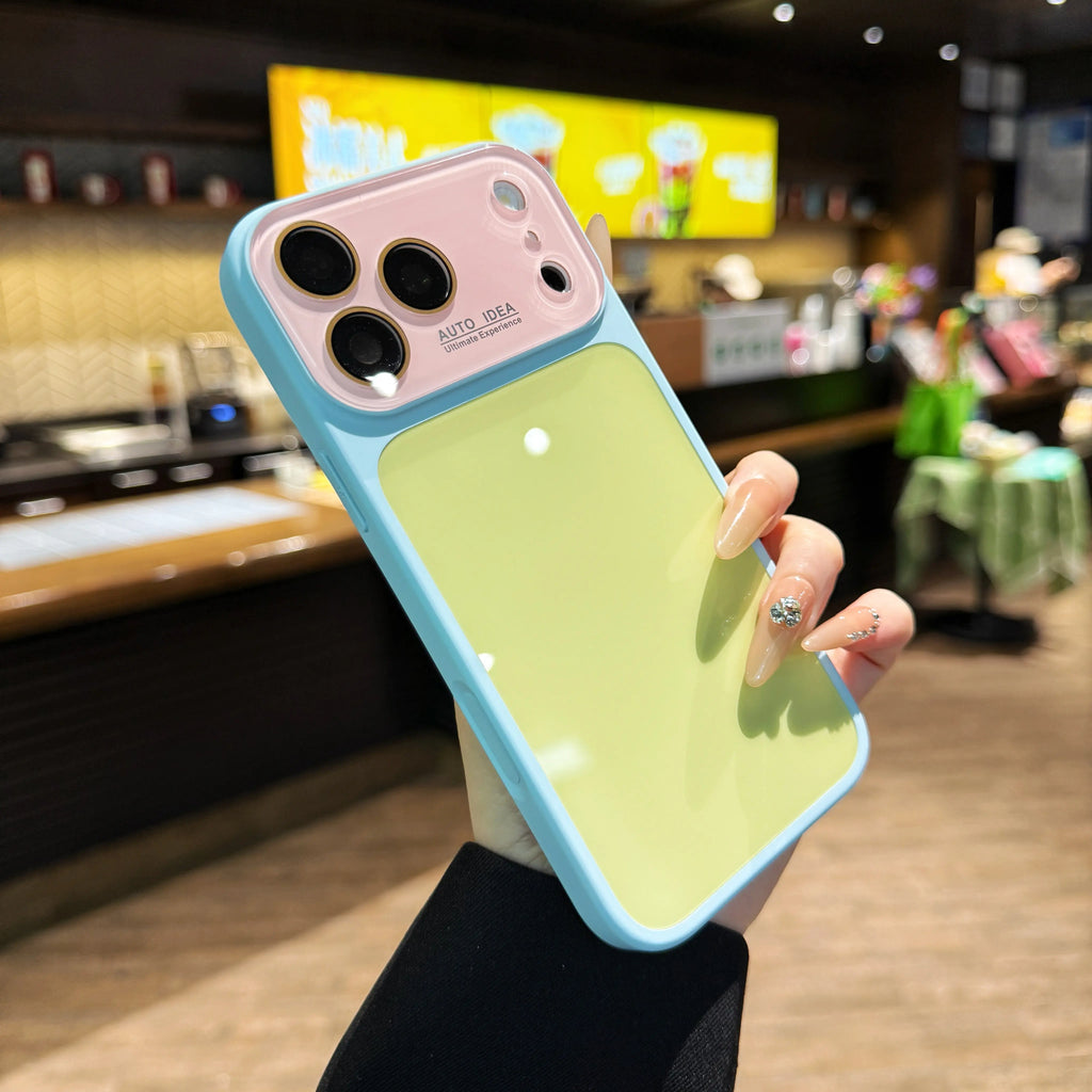 Dopamine-Inspired Candy Colored Crystal Phone Case with Full Lens Protection, Anti-Drop and Wear-Resistant Design for iPhone 17 Pro Max, 16, 15, 14, 13 - A204