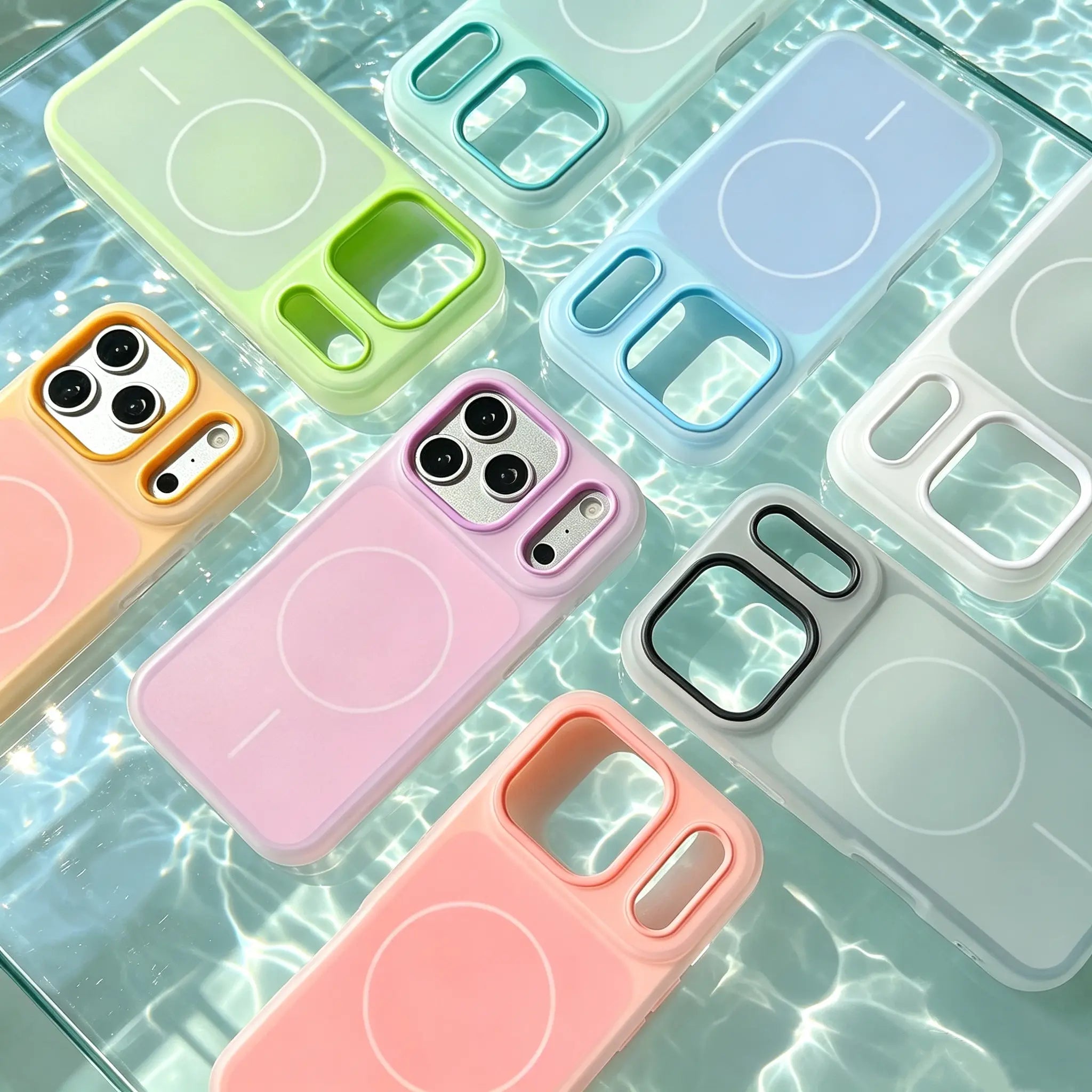 HISTORYOO Magnetic Defender 2-in-1 Dual Layer Soft Matte Clear Silicone and Candy Color-Blocking PC Hybrid Case for iPhone 17 Pro Max, 16 Pro, 15, 14 Plus, 13, 12, 11 Pro - Frosted Shockproof Bumper with MagSafe Wireless Charging Compatibility