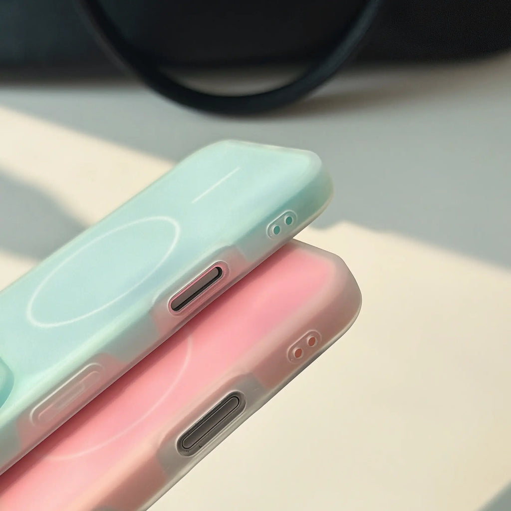 HISTORYOO Magnetic Defender 2-in-1 Dual Layer Soft Matte Clear Silicone and Candy Color-Blocking PC Hybrid Case for iPhone 17 Pro Max, 16 Pro, 15, 14 Plus, 13, 12, 11 Pro - Frosted Shockproof Bumper with MagSafe Wireless Charging Compatibility